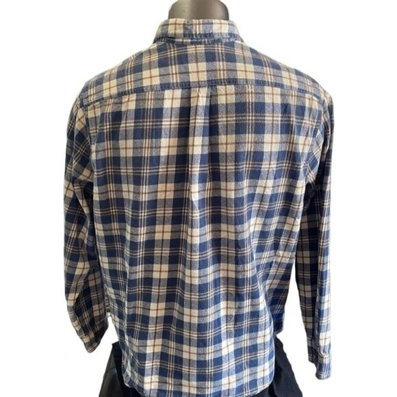 Eddie Bauer Mens Flannel Shirt Fall Winter Button Down Top Size 2X u Blue - Picture 3 of 8